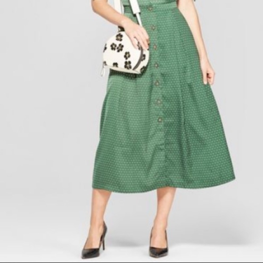 WHO WHAT WEAR  Polka Dot Maxi Skirt